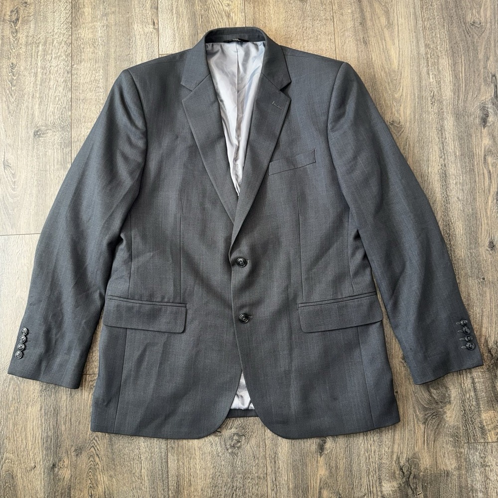 Hagger Tailored Fit Blazer‎ Mens 42R Gray Sport Coat Suit Jacket Office Work